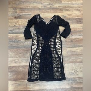 bebe / Elegant Black Lace Dress